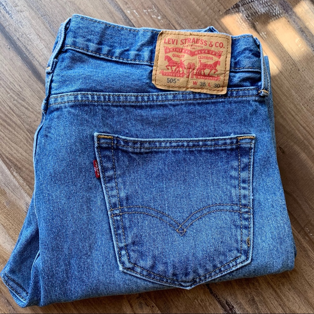 Vintage 90s Levis 505 Relaxed Jeans size 3… - Picture 5 of 7